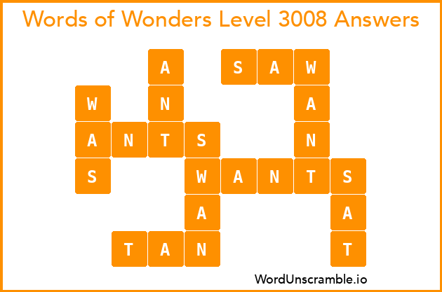Words of Wonders Level 3008 Answers