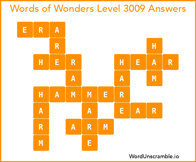 Words of Wonders Level 3009 Answers