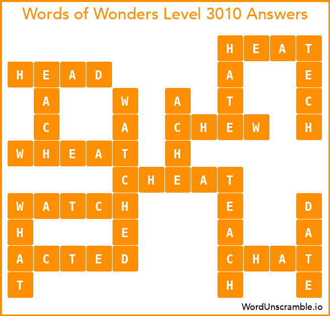 Words of Wonders Level 3010 Answers