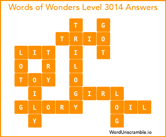 Words of Wonders Level 3014 Answers
