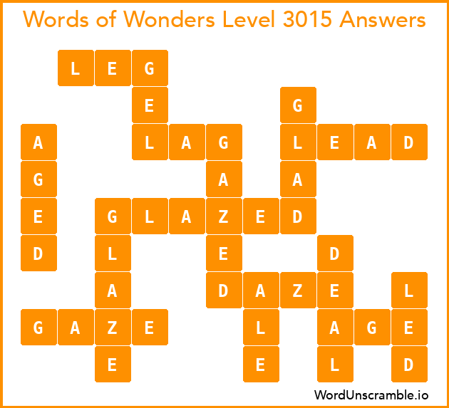 Words of Wonders Level 3015 Answers