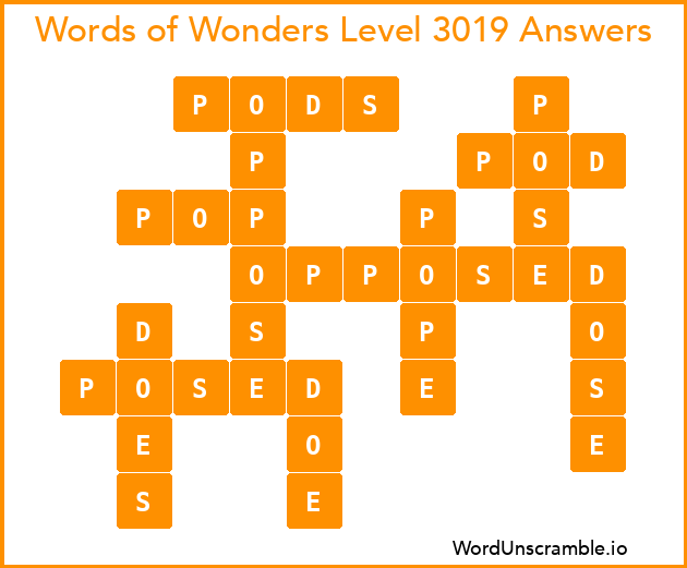 Words of Wonders Level 3019 Answers