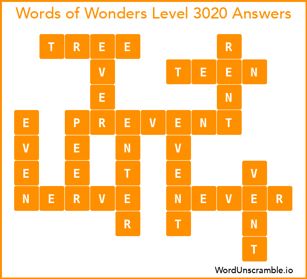 Words of Wonders Level 3020 Answers