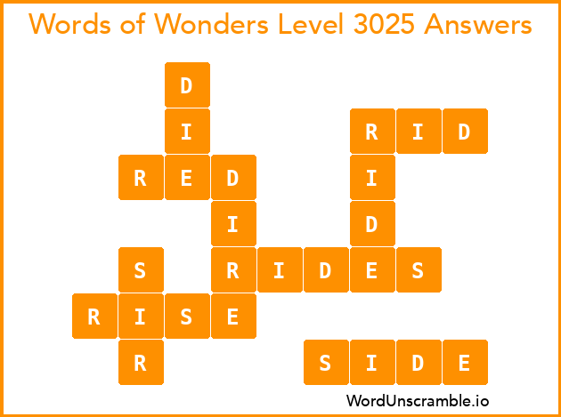 Words of Wonders Level 3025 Answers