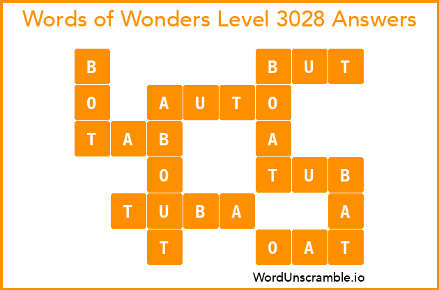 Words of Wonders Level 3028 Answers