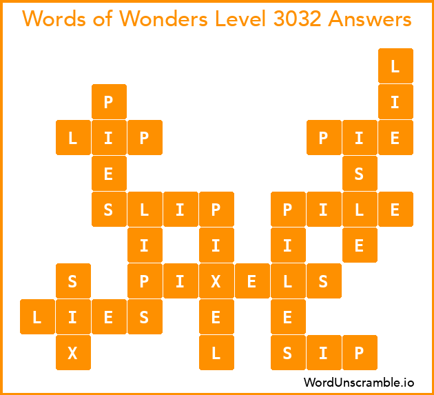 Words of Wonders Level 3032 Answers