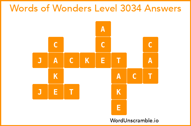 Words of Wonders Level 3034 Answers