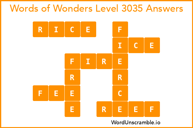 Words of Wonders Level 3035 Answers