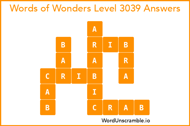 Words of Wonders Level 3039 Answers
