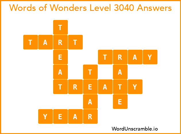 Words of Wonders Level 3040 Answers
