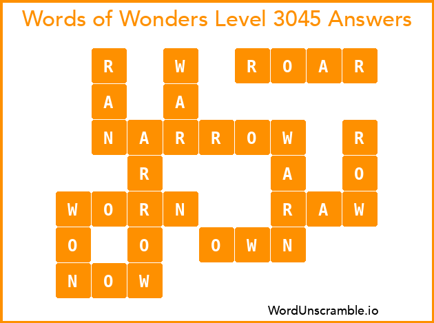 Words of Wonders Level 3045 Answers