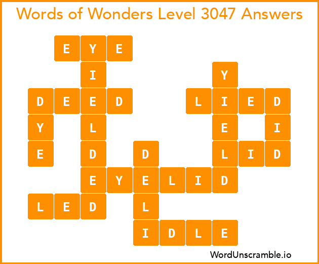 Words of Wonders Level 3047 Answers