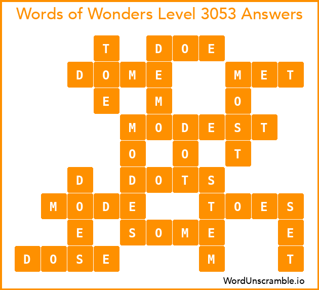 Words of Wonders Level 3053 Answers