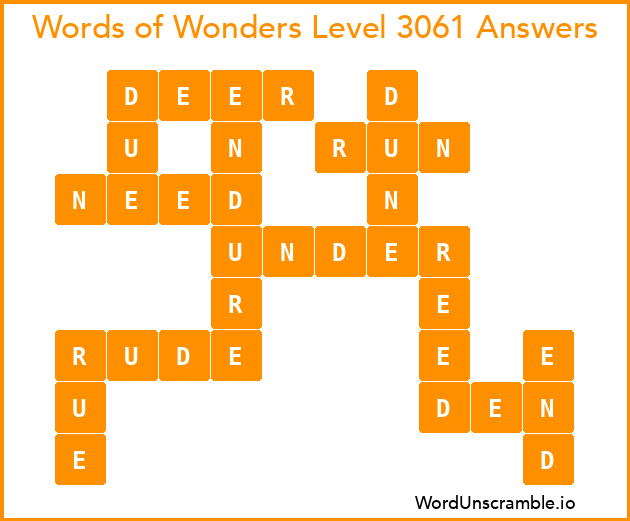 Words of Wonders Level 3061 Answers