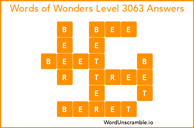 Words of Wonders Level 3063 Answers