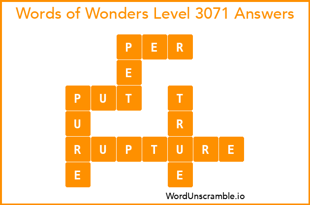 Words of Wonders Level 3071 Answers