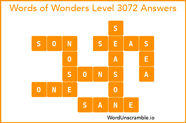 Words of Wonders Level 3072 Answers