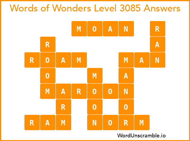 Words of Wonders Level 3085 Answers