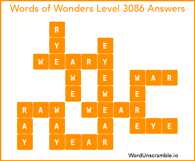Words of Wonders Level 3086 Answers