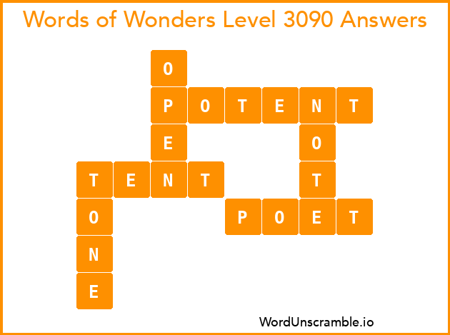 Words of Wonders Level 3090 Answers