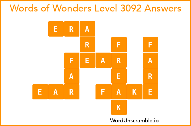 Words of Wonders Level 3092 Answers