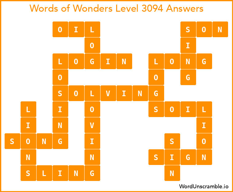 Words of Wonders Level 3094 Answers