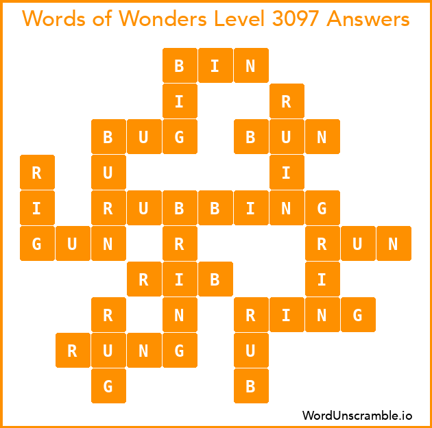 Words of Wonders Level 3097 Answers
