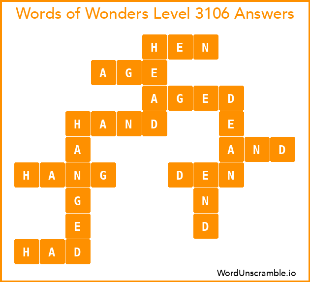 Words of Wonders Level 3106 Answers