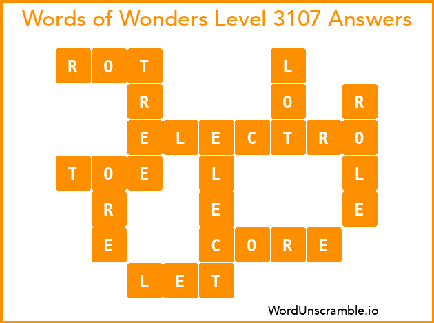Words of Wonders Level 3107 Answers