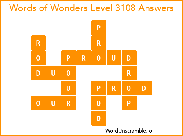 Words of Wonders Level 3108 Answers