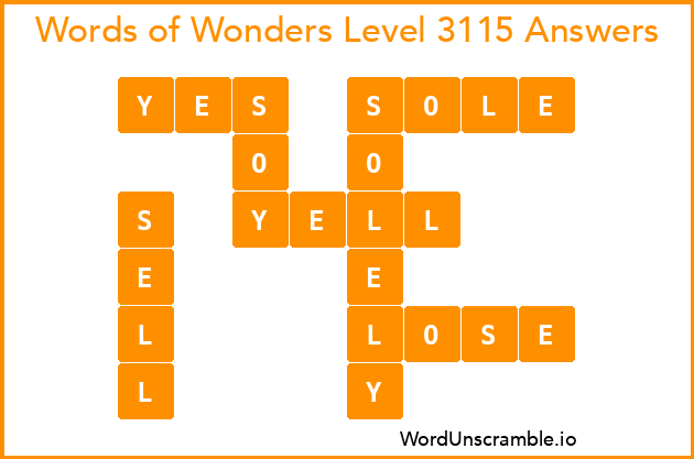 Words of Wonders Level 3115 Answers