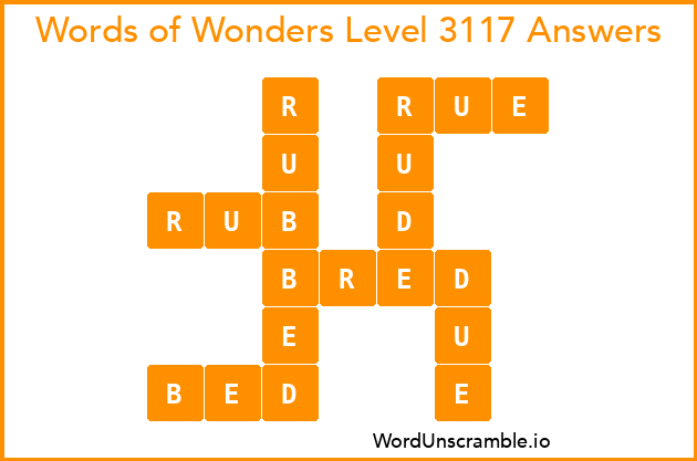Words of Wonders Level 3117 Answers