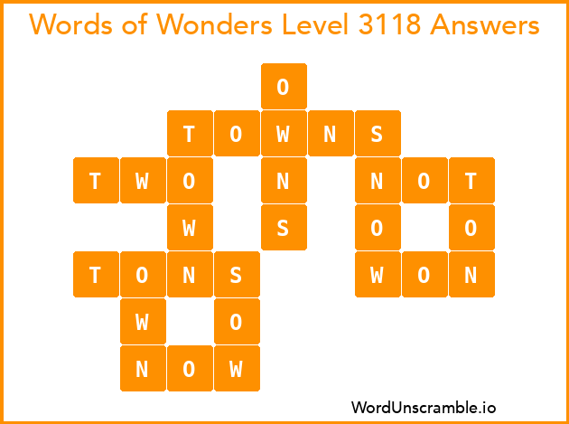 Words of Wonders Level 3118 Answers