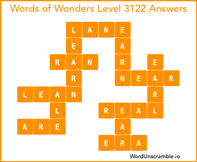 Words of Wonders Level 3122 Answers