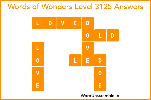 Words of Wonders Level 3125 Answers