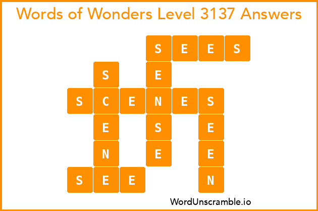 Words of Wonders Level 3137 Answers