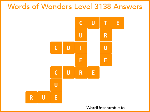 Words of Wonders Level 3138 Answers