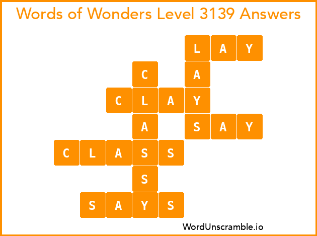 Words of Wonders Level 3139 Answers