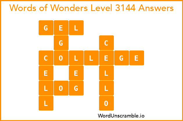 Words of Wonders Level 3144 Answers