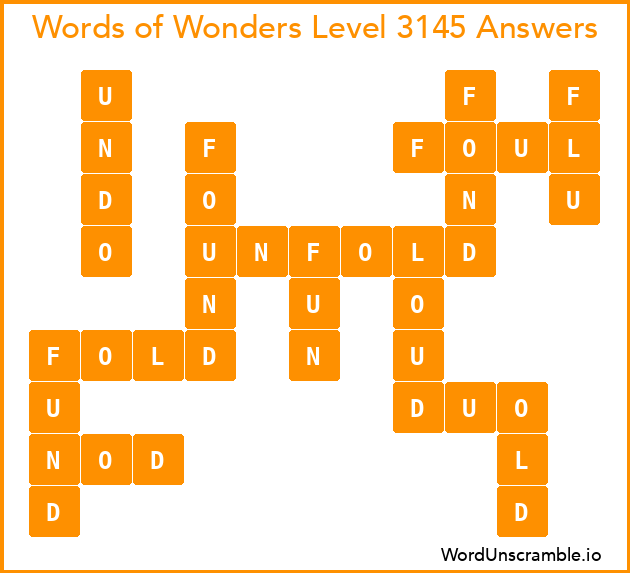 Words of Wonders Level 3145 Answers