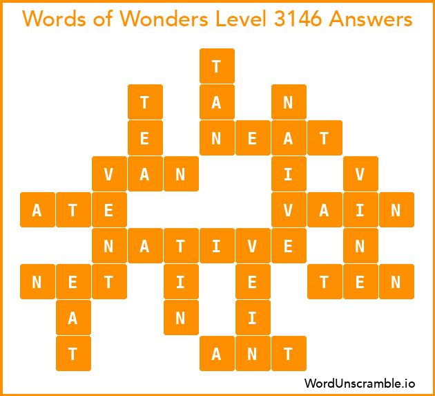 Words of Wonders Level 3146 Answers