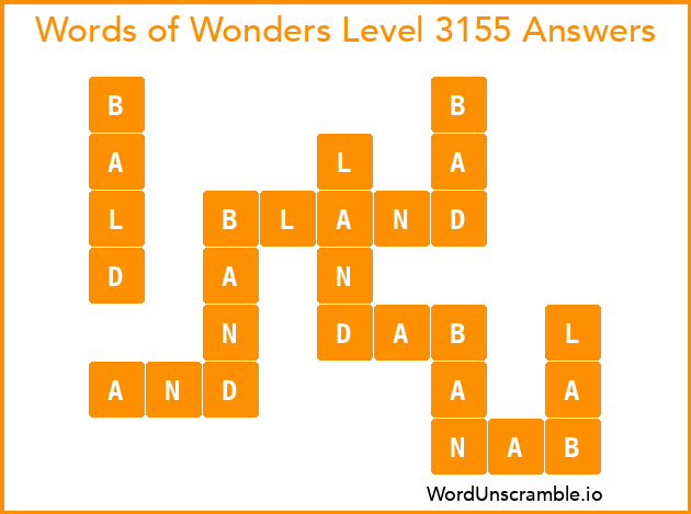 Words of Wonders Level 3155 Answers