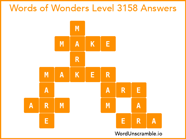 Words of Wonders Level 3158 Answers