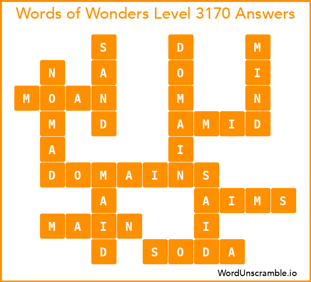 Words of Wonders Level 3170 Answers