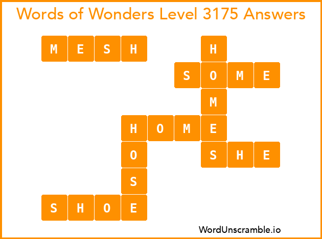 Words of Wonders Level 3175 Answers