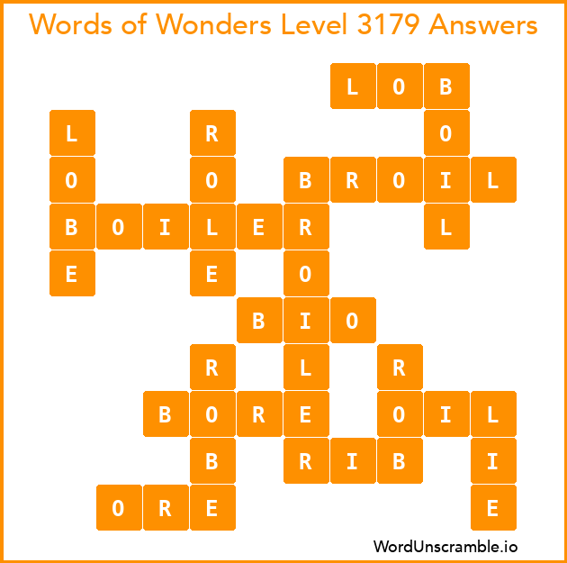 Words of Wonders Level 3179 Answers