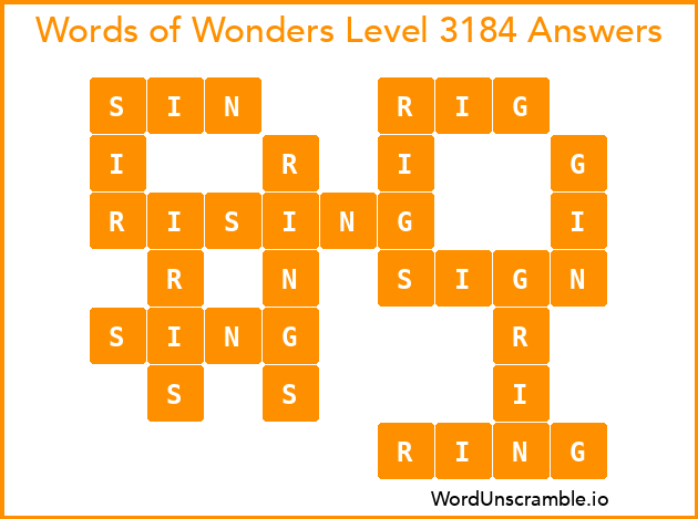 Words of Wonders Level 3184 Answers