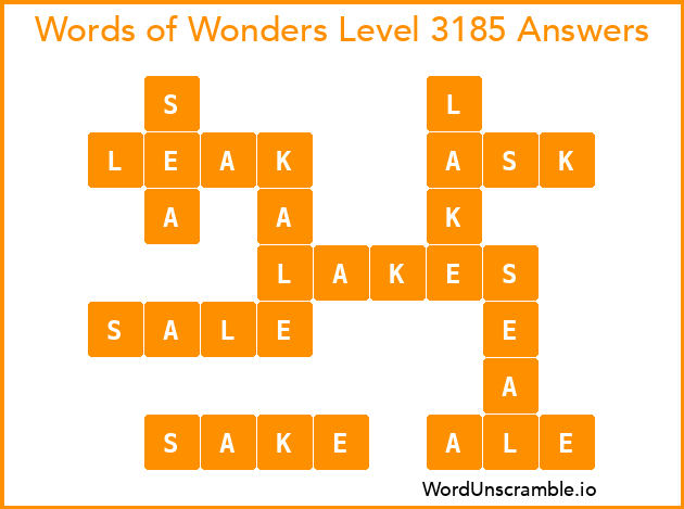Words of Wonders Level 3185 Answers