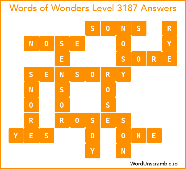 Words of Wonders Level 3187 Answers