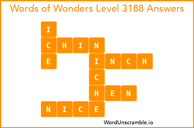 Words of Wonders Level 3188 Answers